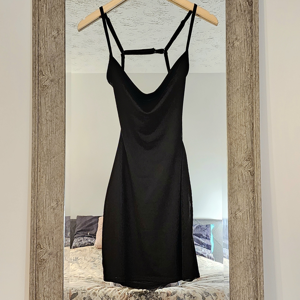 Garage Black Strappy Backless Dress